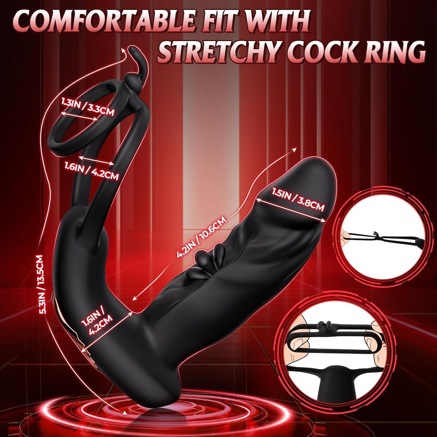 Vibrador Anal con Movimiento de Dedo y 10x10 Modos y Control por App