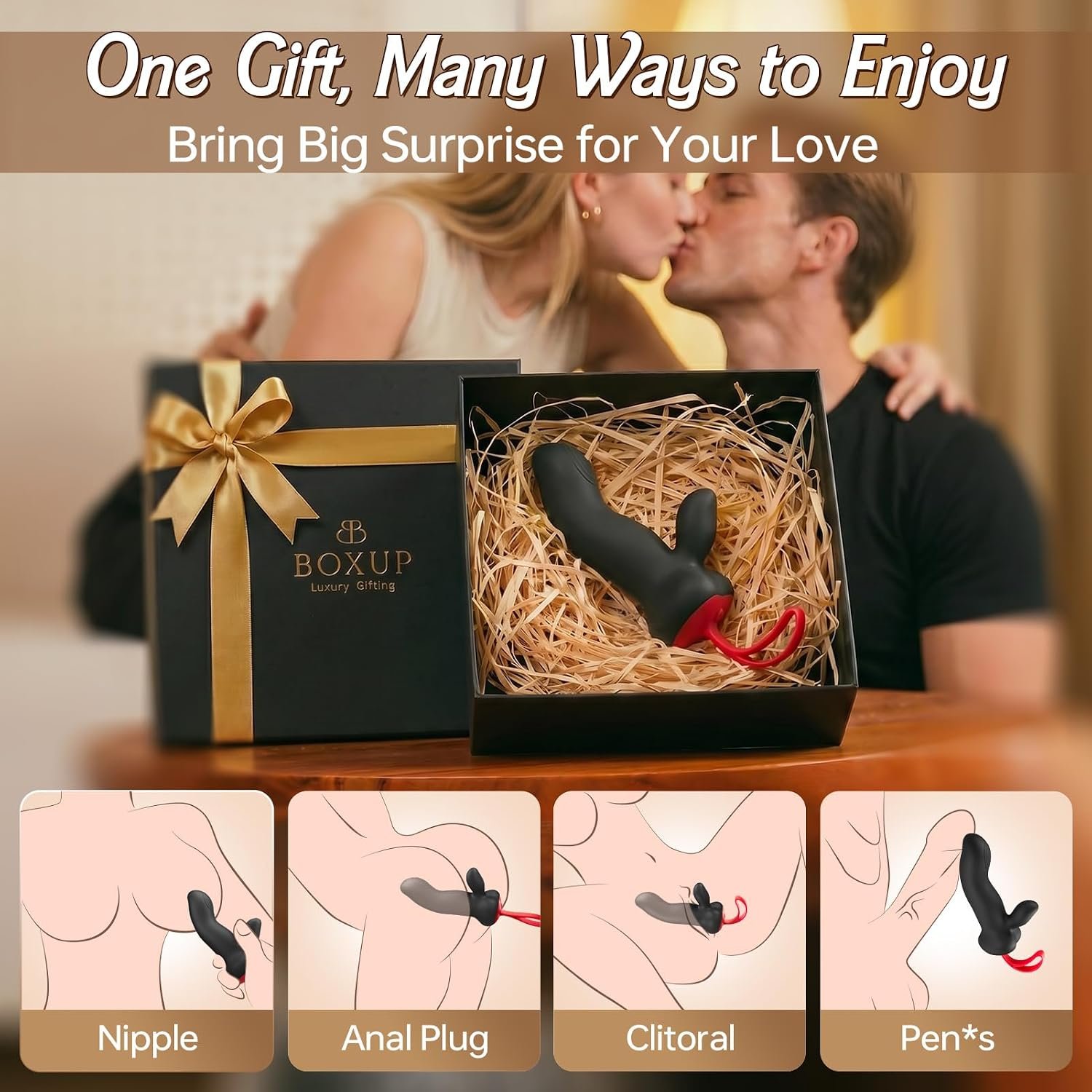 Vibrador de Dedo 2 en 1 con Estimulación Dual de Punto G y Clítoris - Control App