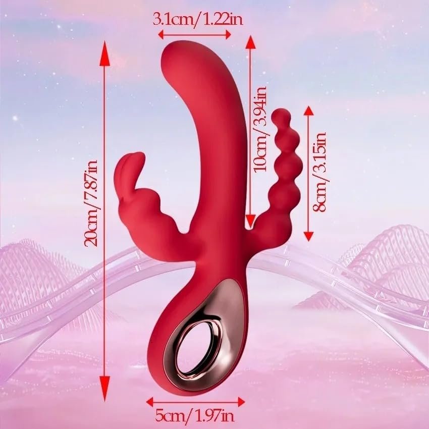 Vibrador de Conejo de Triple Estimulación — Clítoris, Punto G y Anal - Image 2
