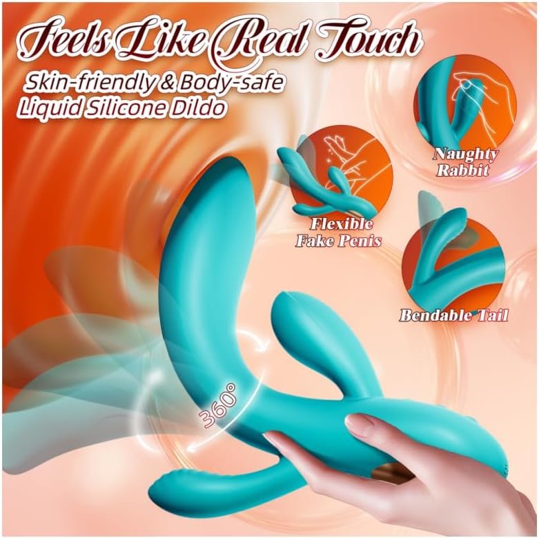 Vibrador de Conejo 3 en 1 de Silicona Flexible - Image 2