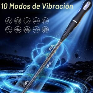 Vibrador Uretral de Estimulación Profunda con 10 Modos de Vibración