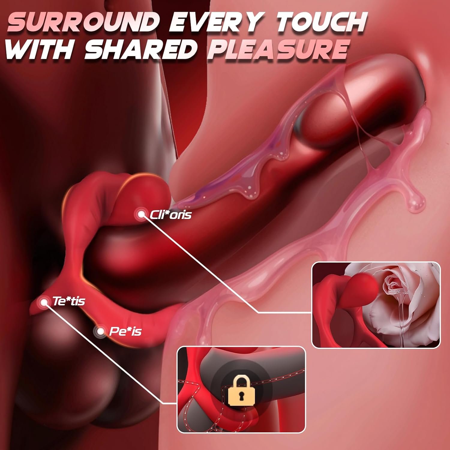 Anillo Vibrador de Silicona Elástica 3 en 1 — Control por App a Distancia - Image 2