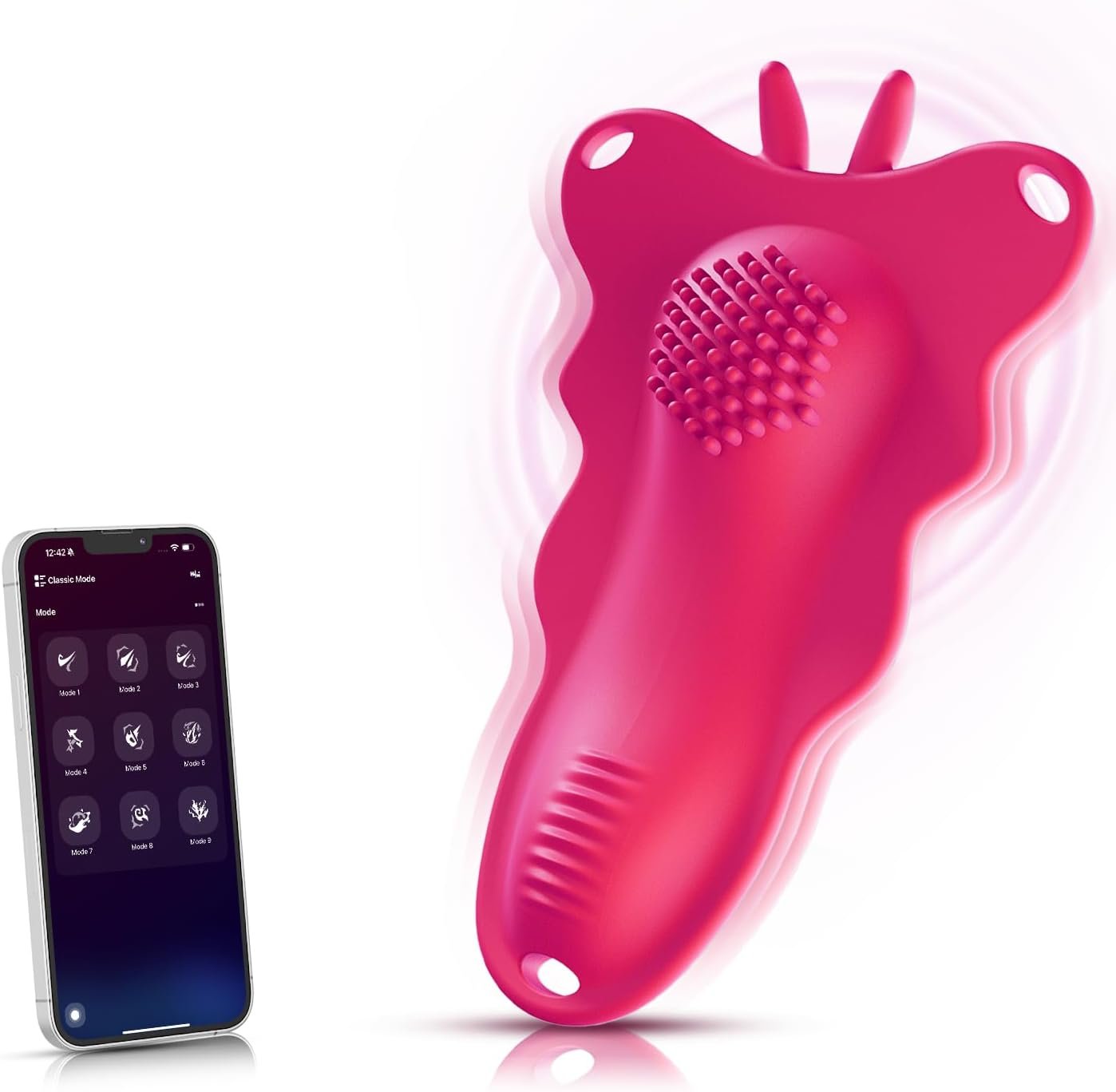 Vibrador de Mariposa Portátil con Control por App y 9 Modos de Vibración