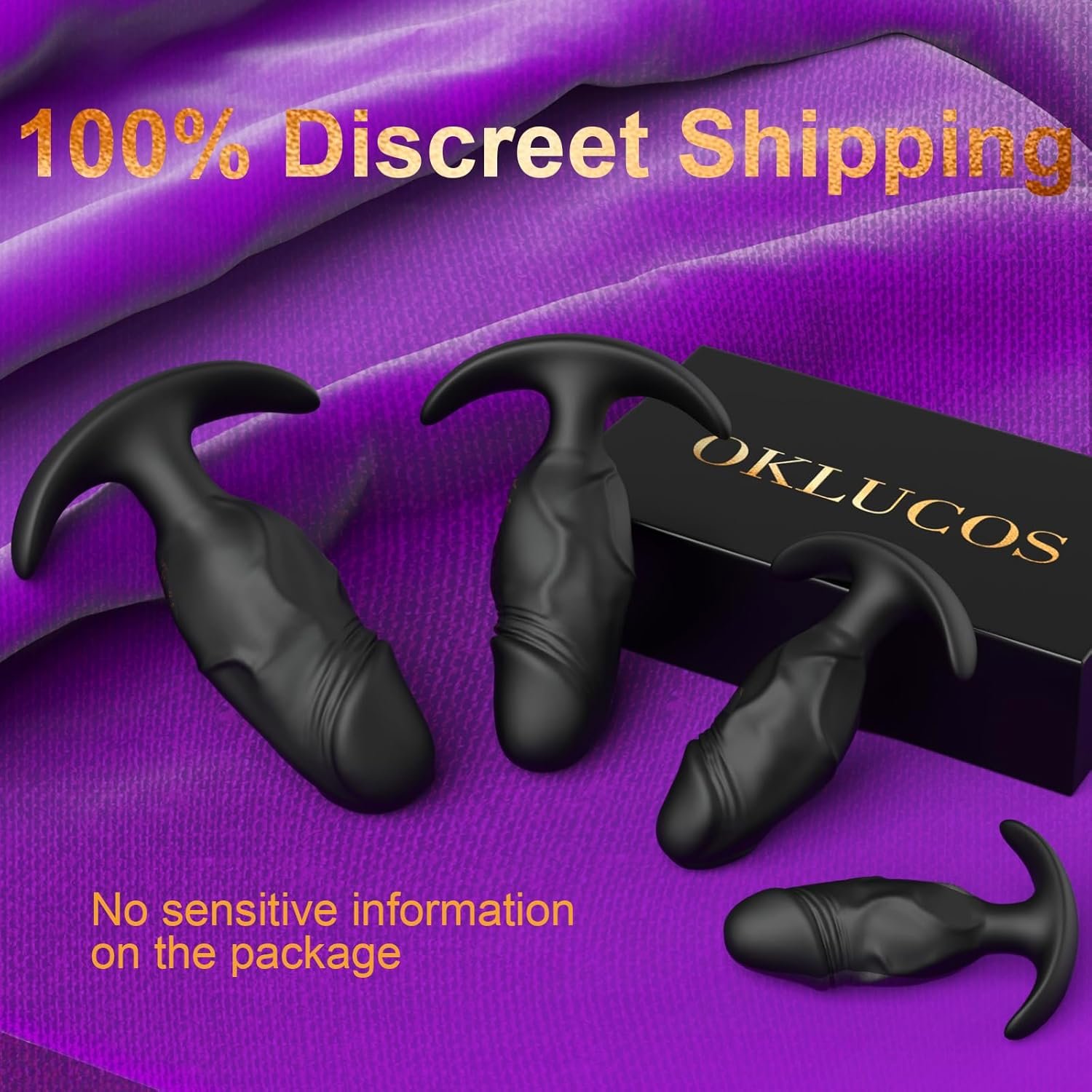 Kit de 4 Plugs Anales de Silicona Progresivos con Base en T de Seguridad