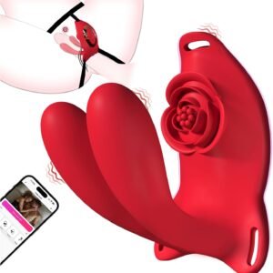 Vibrador con Arnes Portátil para Parejas — Control Remoto por Aplicación