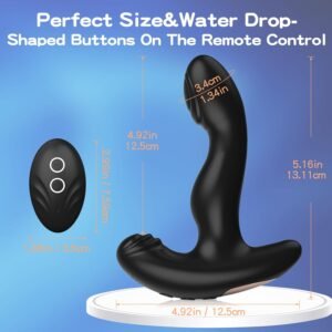 Plug Anal Vibrador de Silicona con Control Remoto — 20 Modos Recargable