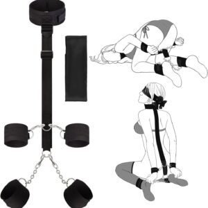 Kit de Bondage BDSM Ajustable de Cuello a Muñeca y Tobillo