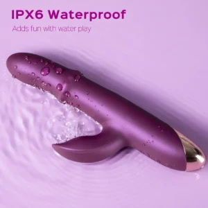 Vibrador de Triple estimulación con anillo de cuentas vaginales deslizantes