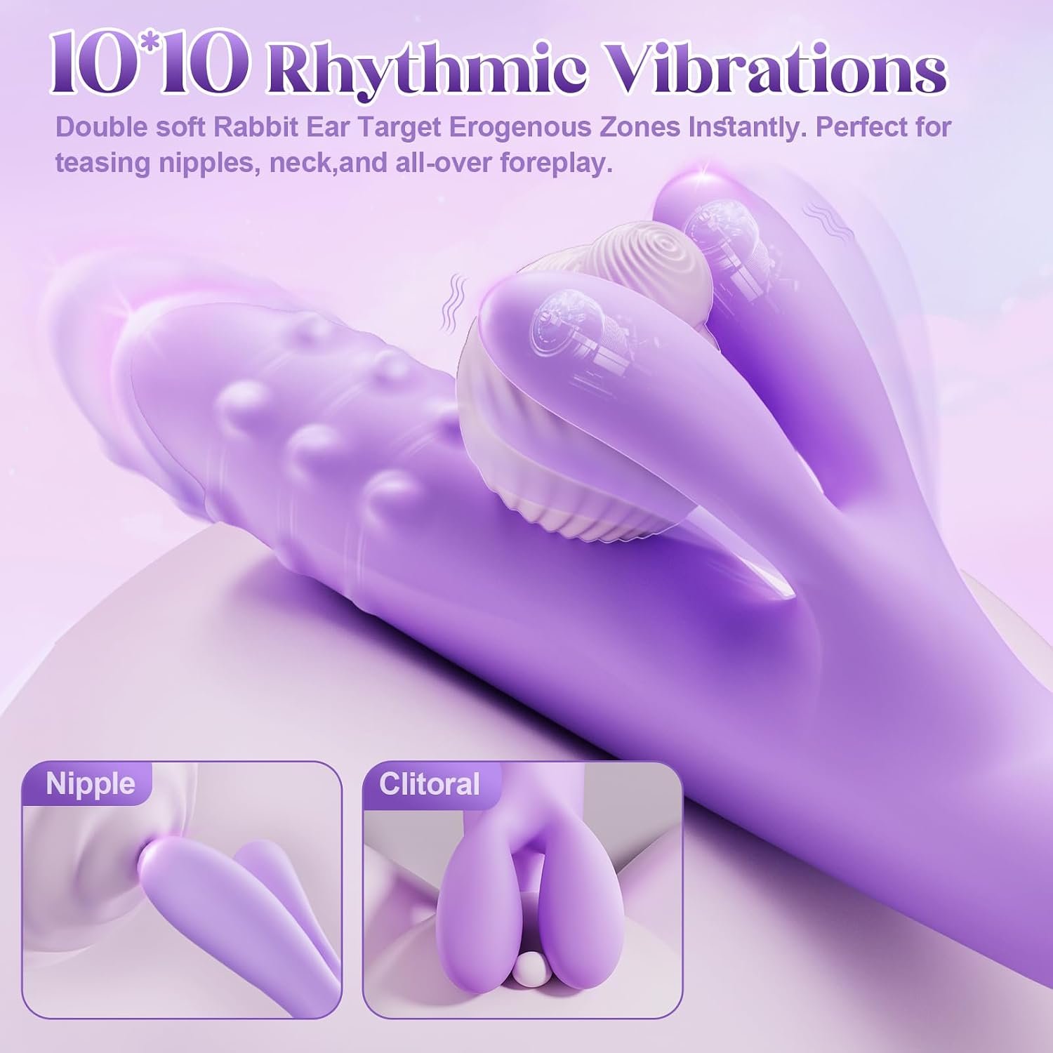 Vibrador de Conejo de Triple Motor con Cuentas Giratorias de 360° - Image 4