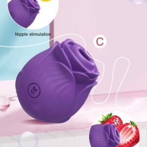 Succionador de Clítoris en Forma de Rosa Recargable — Estimulador al Vacío con 7 Modos
