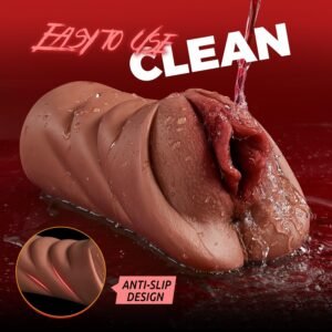 Masturbador de Bolsillo Realista 2 en 1 — Doble Canal Vagina y Ano