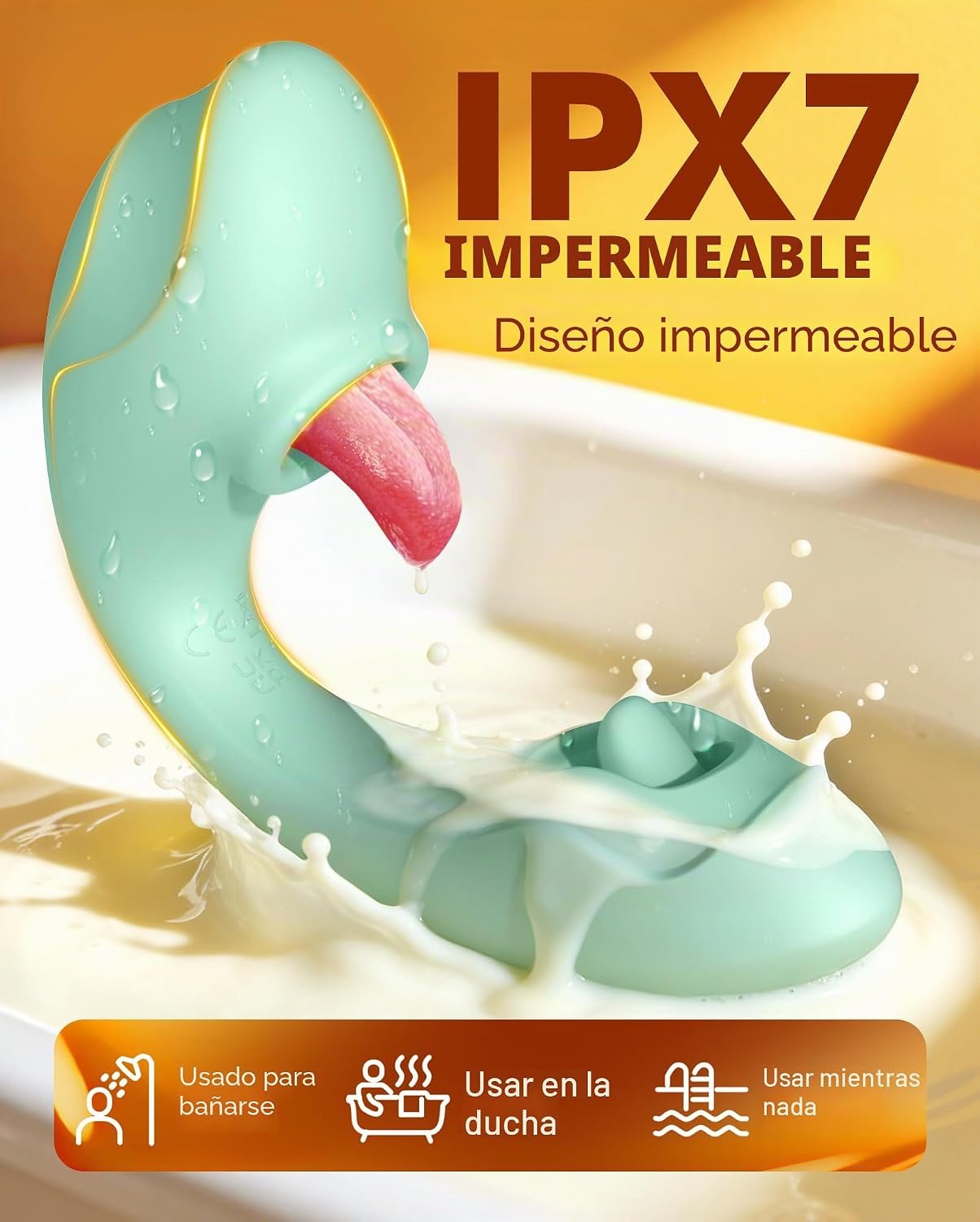 Vibrador Lamedor de Clítoris — 7 modos de lamido, Recargable Magnético - Image 3