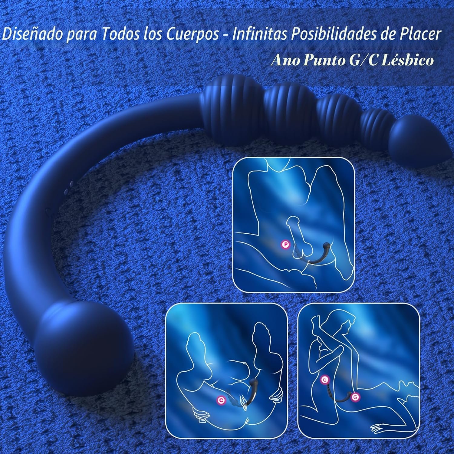 Vibrador Anal de Doble Extremo con Cuentas Progresivas — Masajeador de Próstata - Image 4