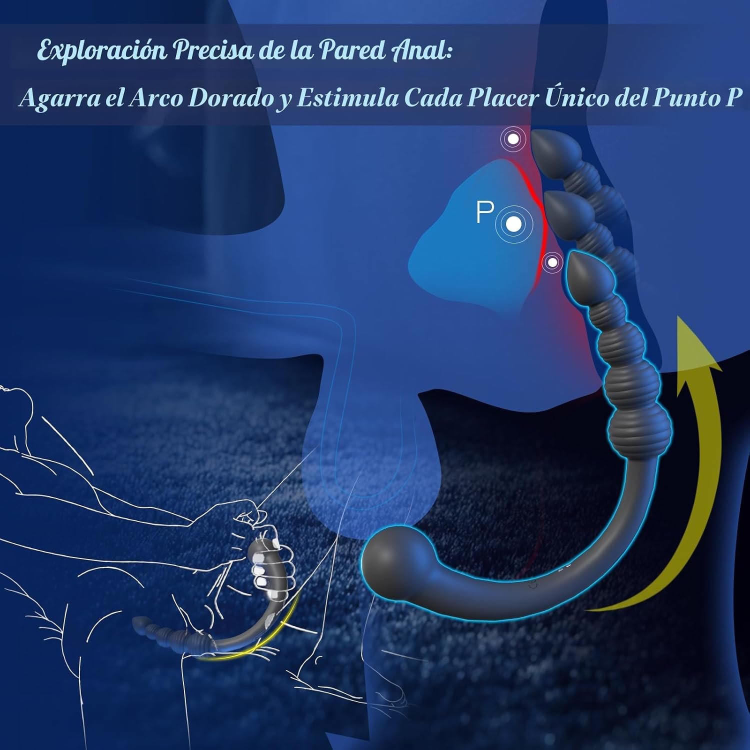 Vibrador Anal de Doble Extremo con Cuentas Progresivas — Masajeador de Próstata - Image 2