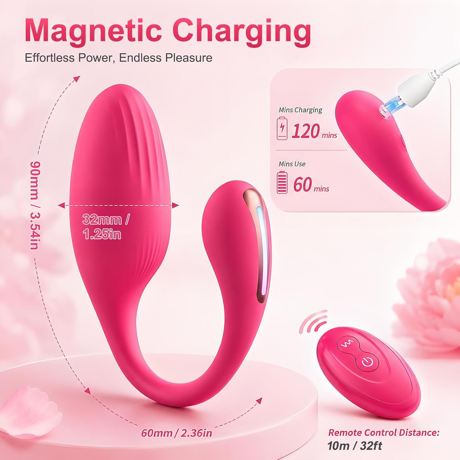 Vibrador Rosa Controlado por App — Conexión a Distancia - Image 3