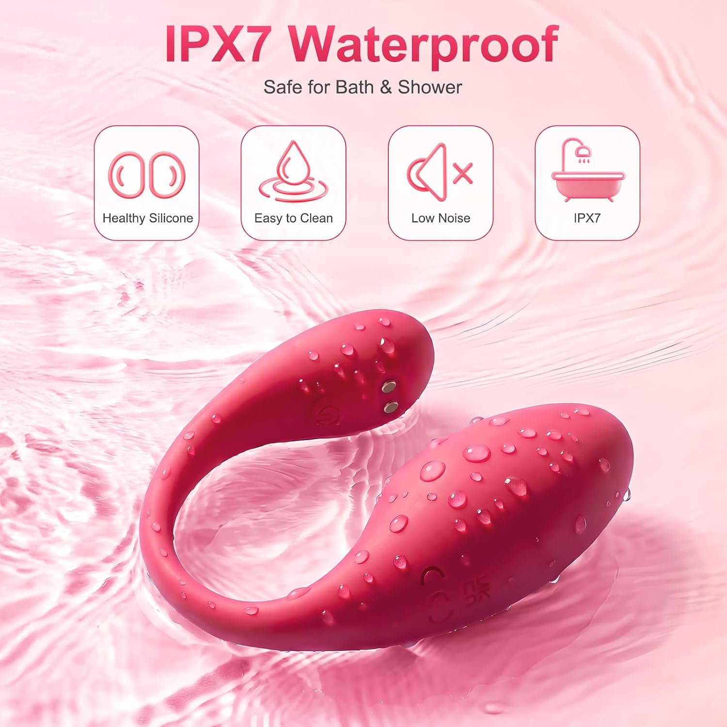 Vibrador Rosa Controlado por App — Conexión a Distancia - Image 2