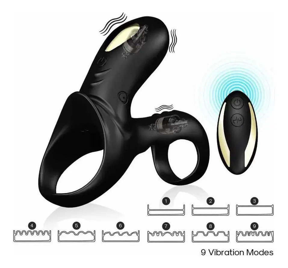 Anillo Vibrador de Doble Aro con Control Remoto — Estimulador de Clítoris - Image 2