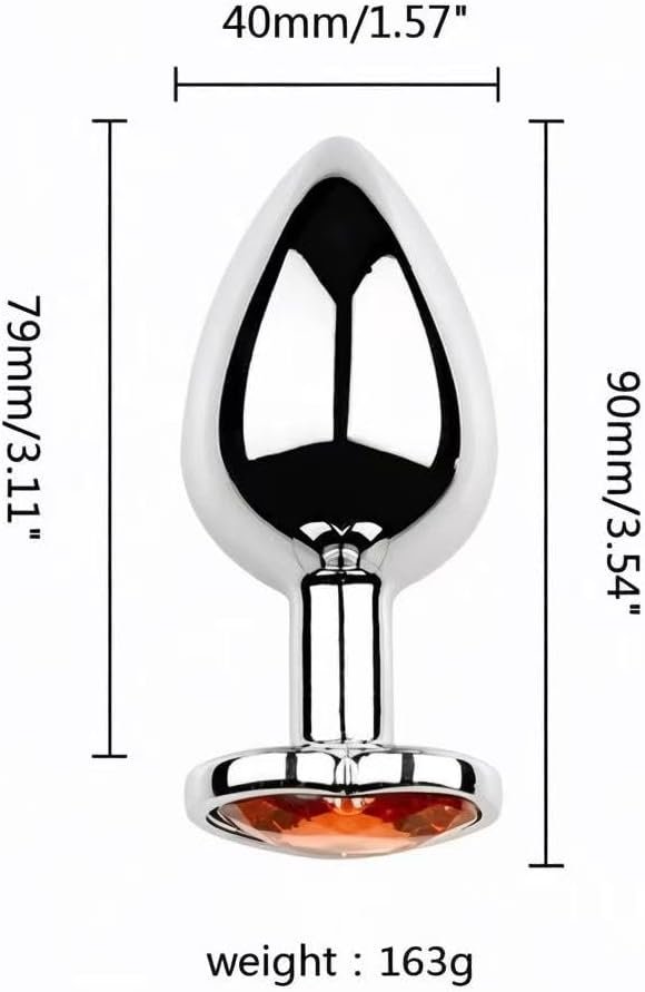Plug Anal de Acero Inoxidable con Joya XL forma de corazon — Expertos - Image 2