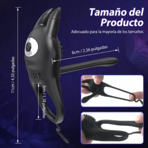 Anillo Vibrador de Pene 3 en 1 para Parejas — 10 Modos de Vibración