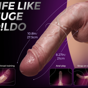 Dildo Enorme Realista de 27.5 cm con Venas Pronunciadas con Ventosa